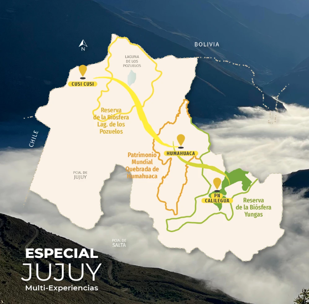 Infografia travesía Puna Quebrada Valles y Yungas