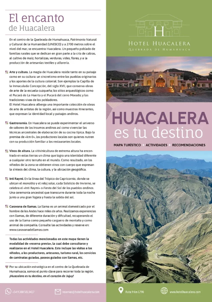 Folleto para Hotel Huacalera